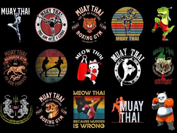 15 muay thai shirt designs bundle for commercial use part 2, muay thai t-shirt, muay thai png file, muay thai digital file, muay thai gift, muay thai download, muay thai design