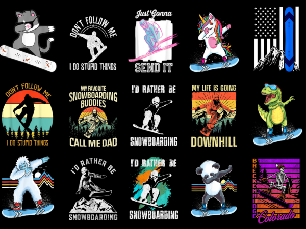 15 snowboarding shirt designs bundle for commercial use part 2, snowboarding t-shirt, snowboarding png file, snowboarding digital file, snowboarding gift, snowboarding download, snowboarding design