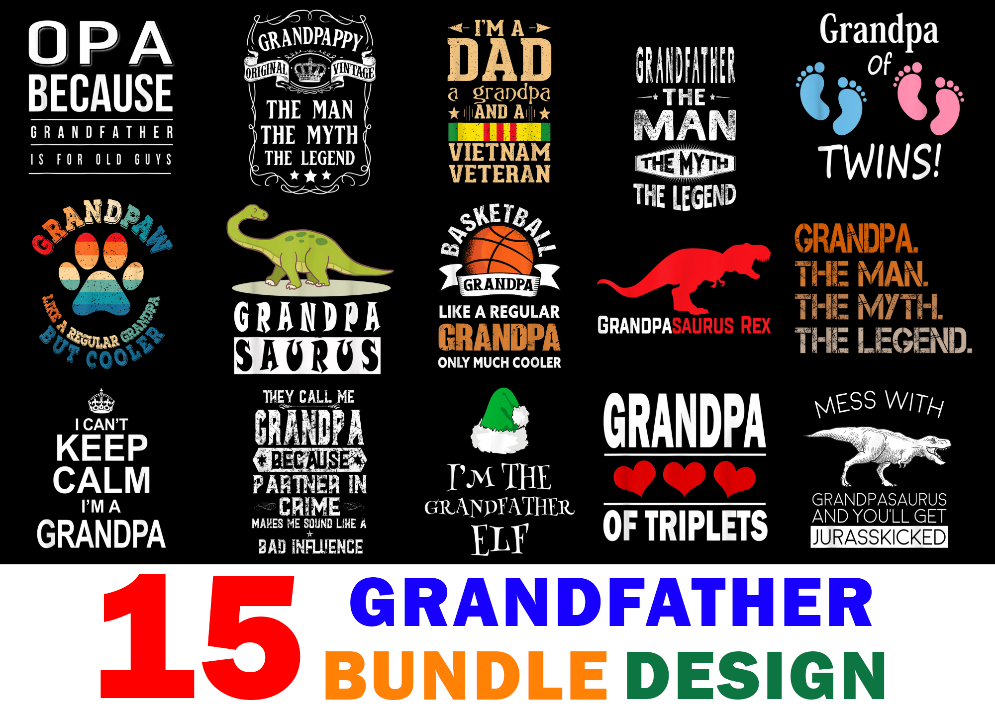 cycling grandpa t shirt