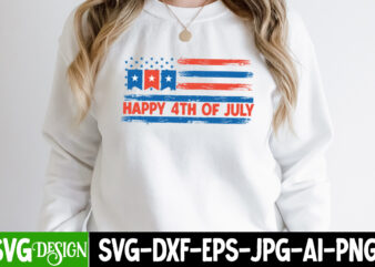 Happy 4th of JulyT-Shirt Design ,Happy 4th of July SVG Cut File, 4th of July SVG Bundle,July 4th SVG, fourth of july svg, independence day svg, patriotic svg,4th of July