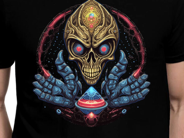 Alien magic stone t shirt design graphic, best seller alien t shirt design, alien gift png file