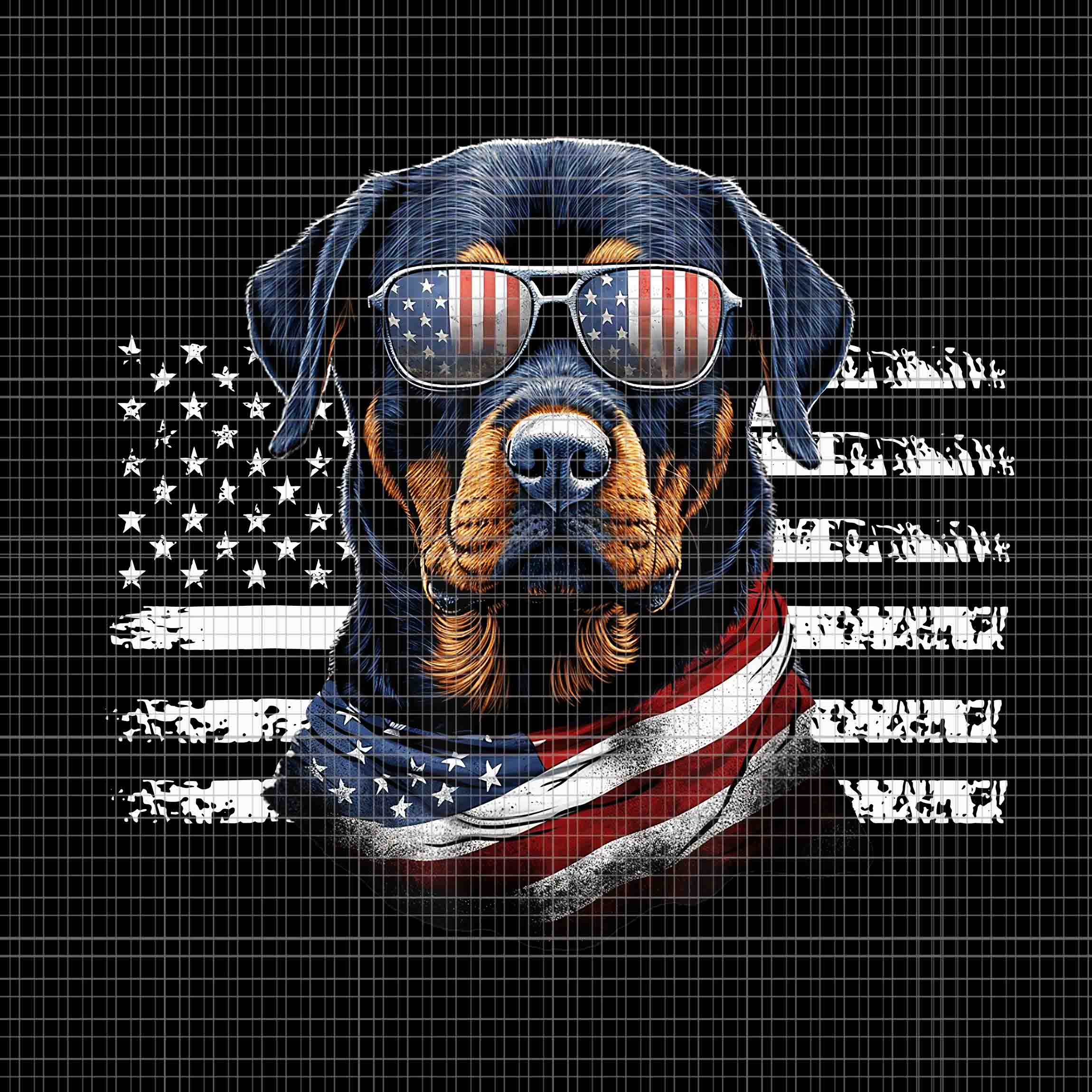 Rottweiler Dog Dad Dog Mom USA Flag 4th Of July Png, Rottweiler