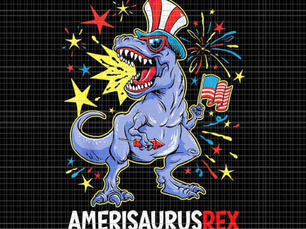 American flag 4th of july t rex dinosaur png, amerisaurus rex png, dinosaur 4th of july png, dinosaur flag png t shirt vector