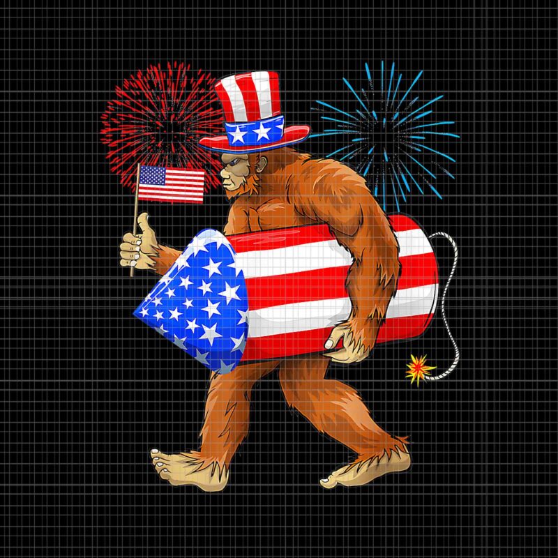 Bigfoot Believers American Flag Png, Bigfoot 4th Of July Png, Bigfoot Png, American Flag Png, Patriotic Day Png, Fourth of July Png