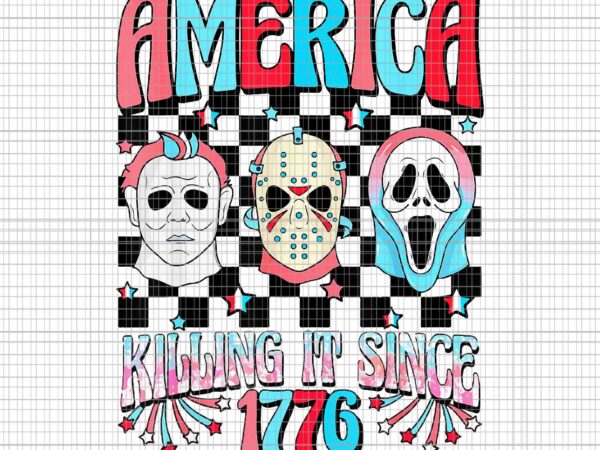 America killing it since 1776 horror 4th of july usa png, horror 4th of july png, 4th of july png t shirt vector