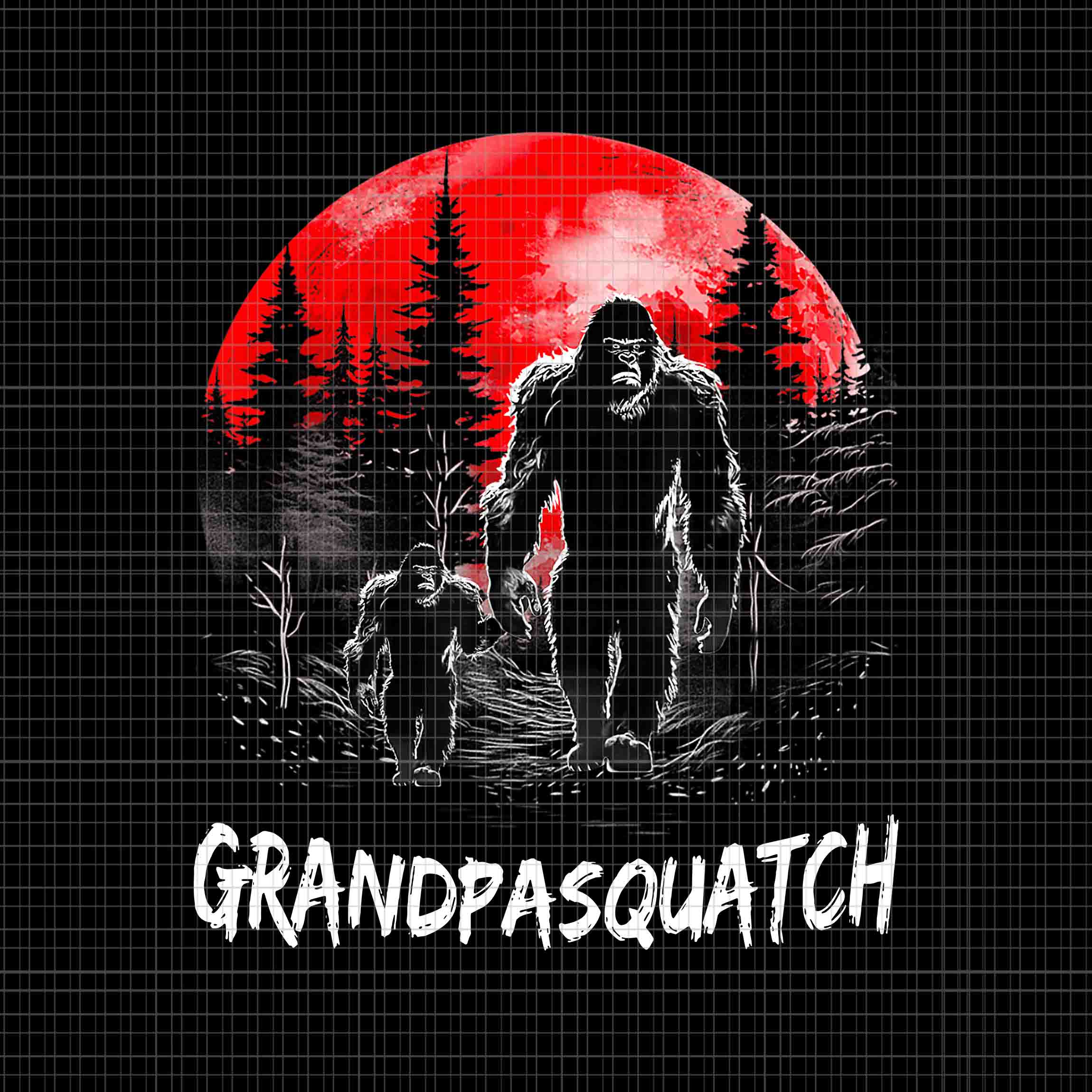  Bigfoot Grandpa Grandfather Sasquatch Squatchy Yeti