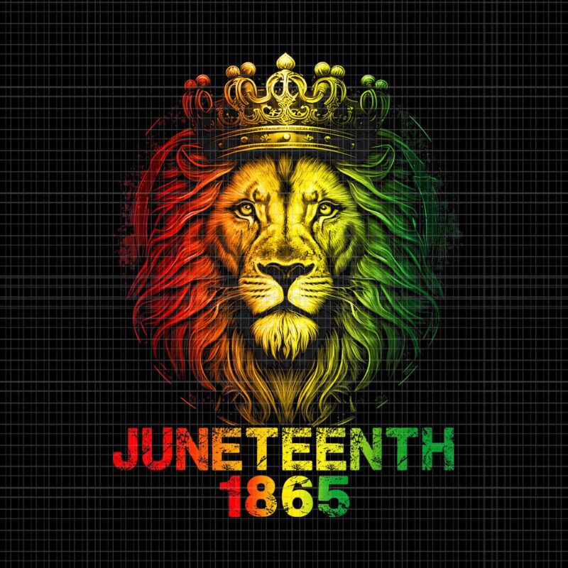 1865 Juneteenth Celebrate Lion African American Freedom Day Png, Lion Juneteenth Png, 1865 Juneteenth Png