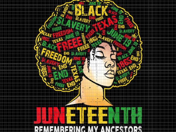 Juneteenth women loc’d hair remembering my ancestors png, juneteenth remembering my ancestors png, juneteenth day png, juneteenth 1865 png vector clipart