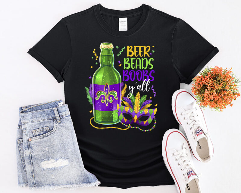 mardi gras beads shirt