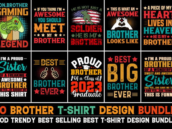 Brother t-shirt design bundle