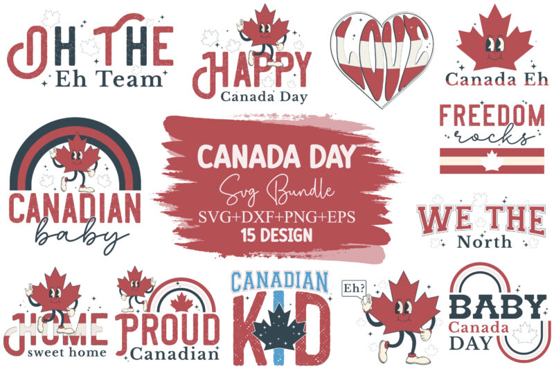 Canada Day Svg Bundle SVG,DXF,EPS,PNG