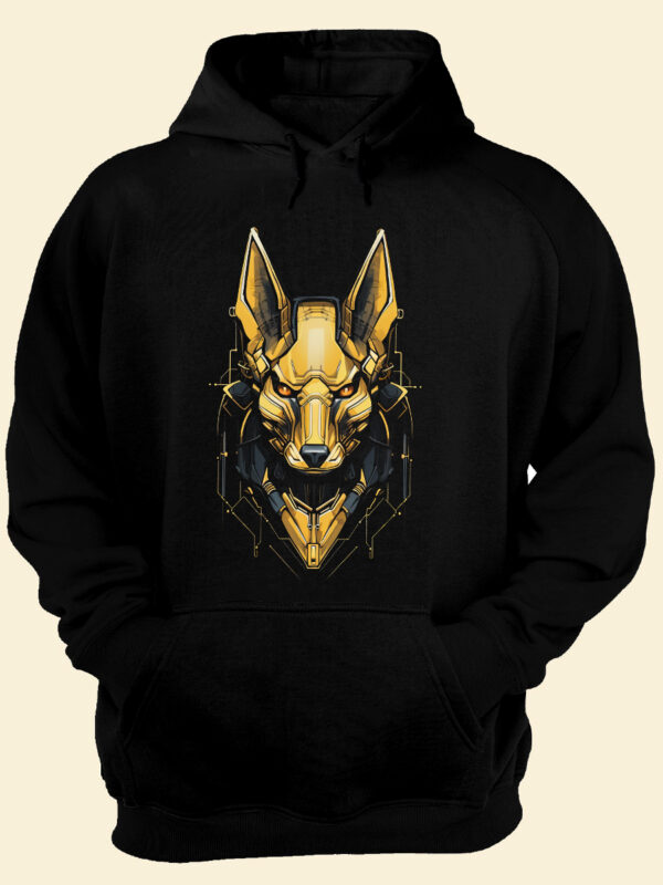 4 PNG Bundle Design Anubis Head Mecha Cyberpunk Style T-Shirt Vector