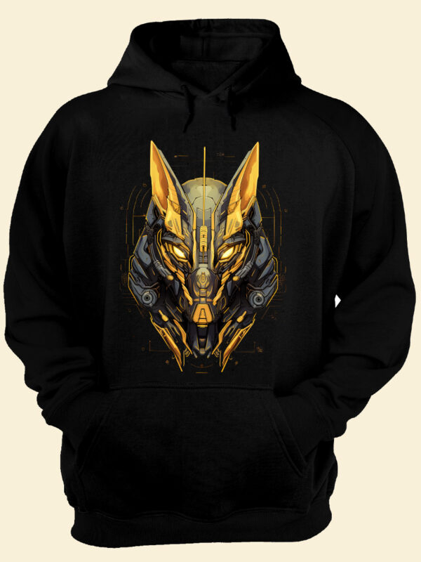 4 PNG Bundle Design Anubis Head Mecha Cyberpunk Style T-Shirt Vector