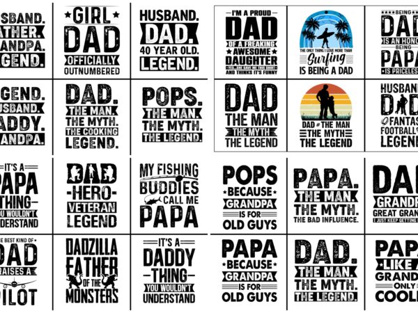 Dad t-shirt design svg bundle