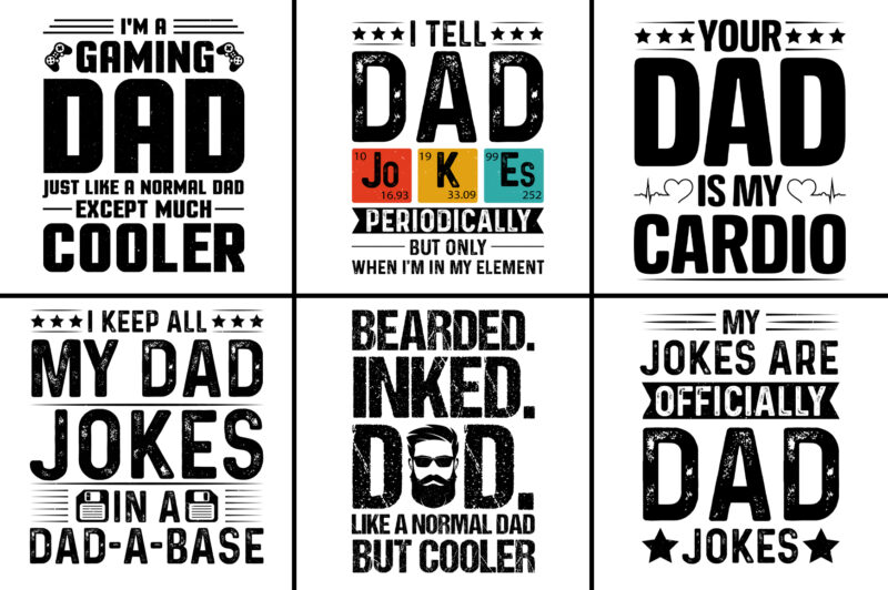 Dad T-Shirt Design SVG Bundle