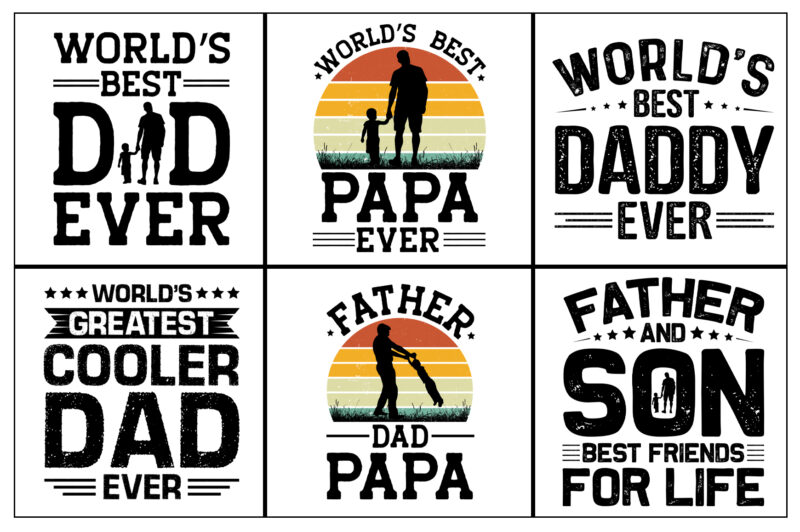 Dad T-Shirt Design SVG Bundle