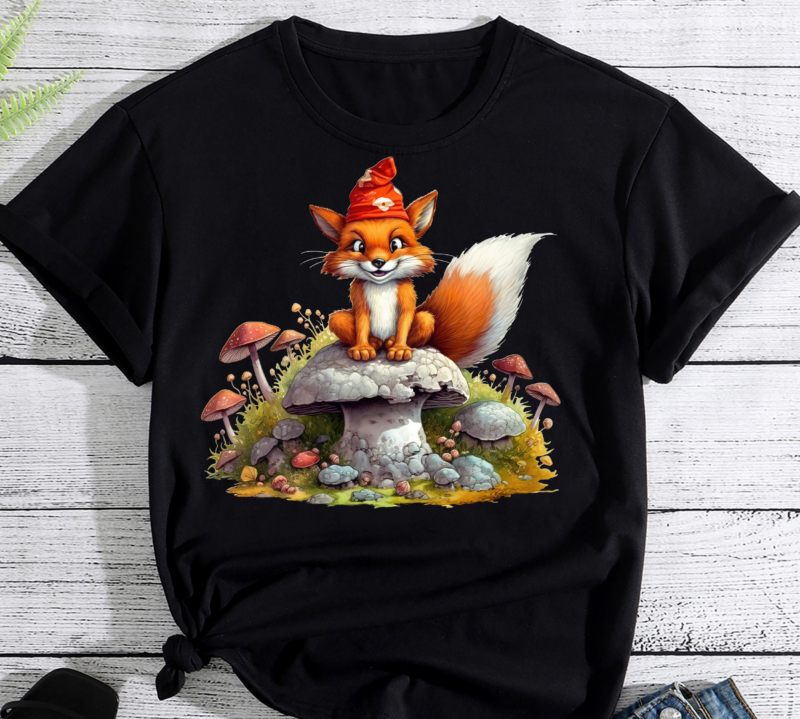 Funny Fox and Mushroom Happy Fox Lover PC