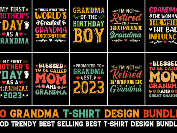 Grandma t-shirt design bundle