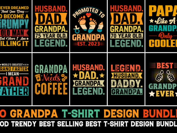 Grandpa t-shirt design bundle