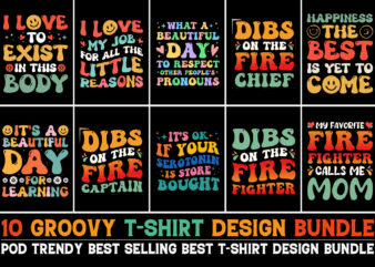 Groovy T-Shirt Design Bundle