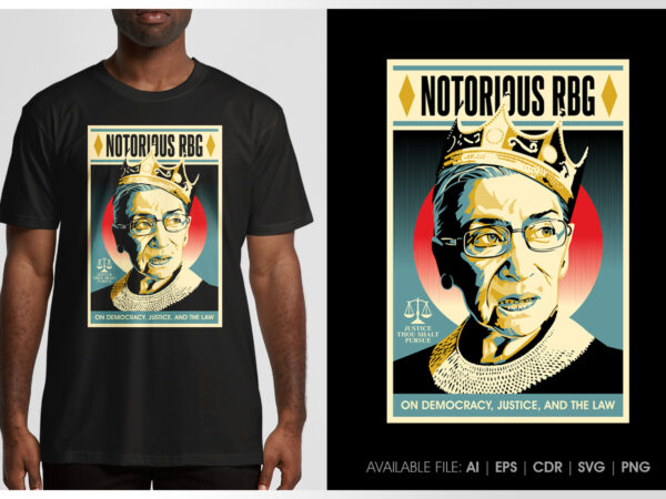 Notorious rbg T shirt vector artwork