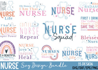 Nurse SVG Design Bundle SVG,DXF,EPS,PNG
