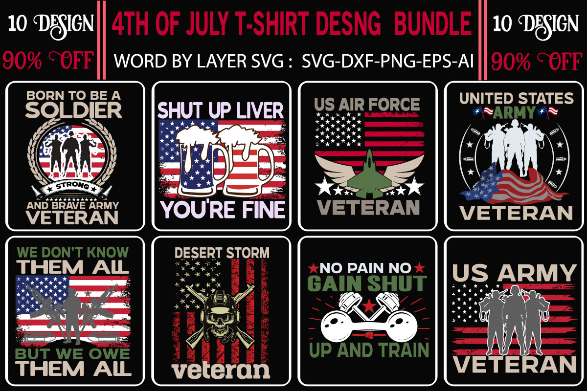 4th of july T-shirt Design Bundle,4th july, 4th july song, 4th july ...