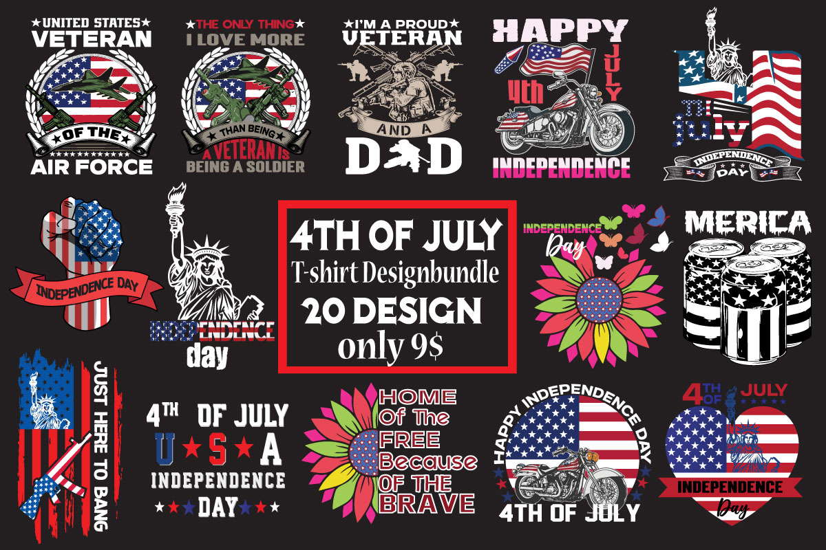 4th Of July T-shirt Design Bundle,4th July, 4th July Song, 4th July 