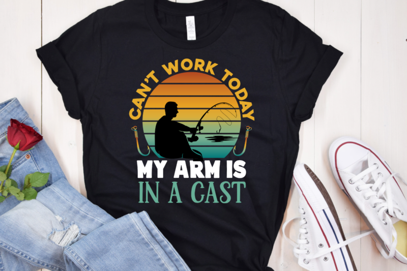 Cant Work Today My Armis In A Cast T-shirt Design,fishing,bass fishing,fishing videos,florida fishing,fishing video,catch em all fishing,fishing tips,kayak fishing,sewer fishing,ice fishing,pier fishing,city fishing,pond fishing,urban fishing,creek fishing,shore fishing,winter fishing,magnet fishing,bass fishing