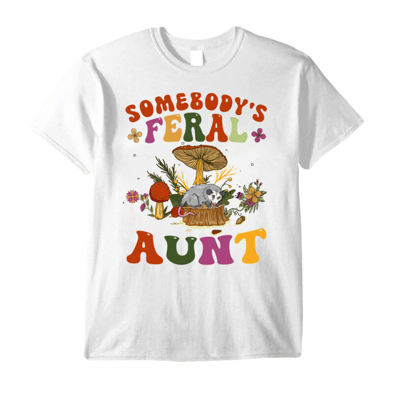 Somebody_s Feral Aunt Opossum Wild Auntie Groovy Mushroom PC