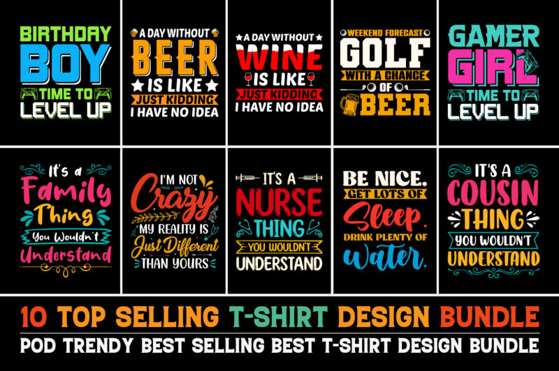 Trendy Pod Best T-Shirt Design Bundle