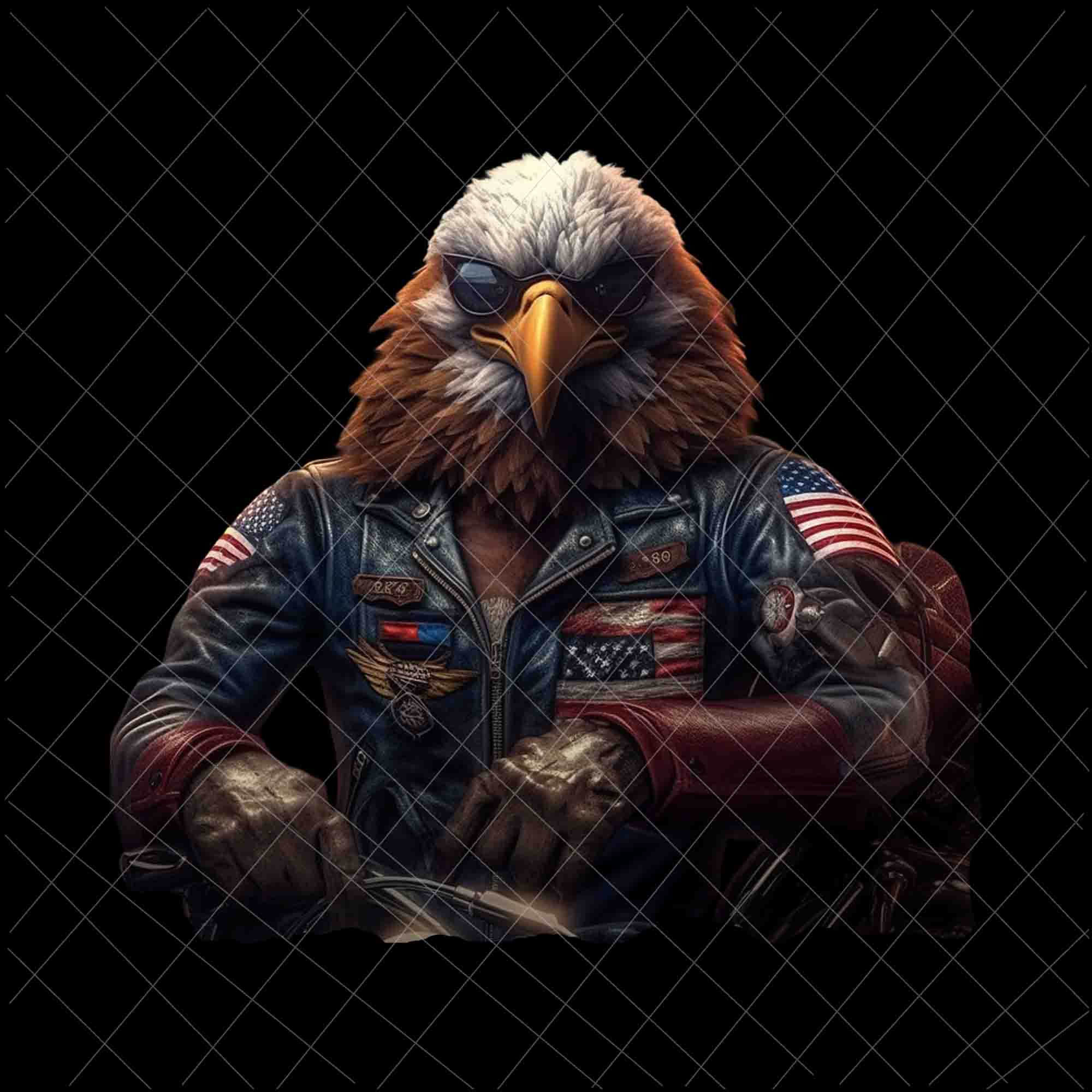 Patriotic American Eagle, Sublimation Design for T-shirt