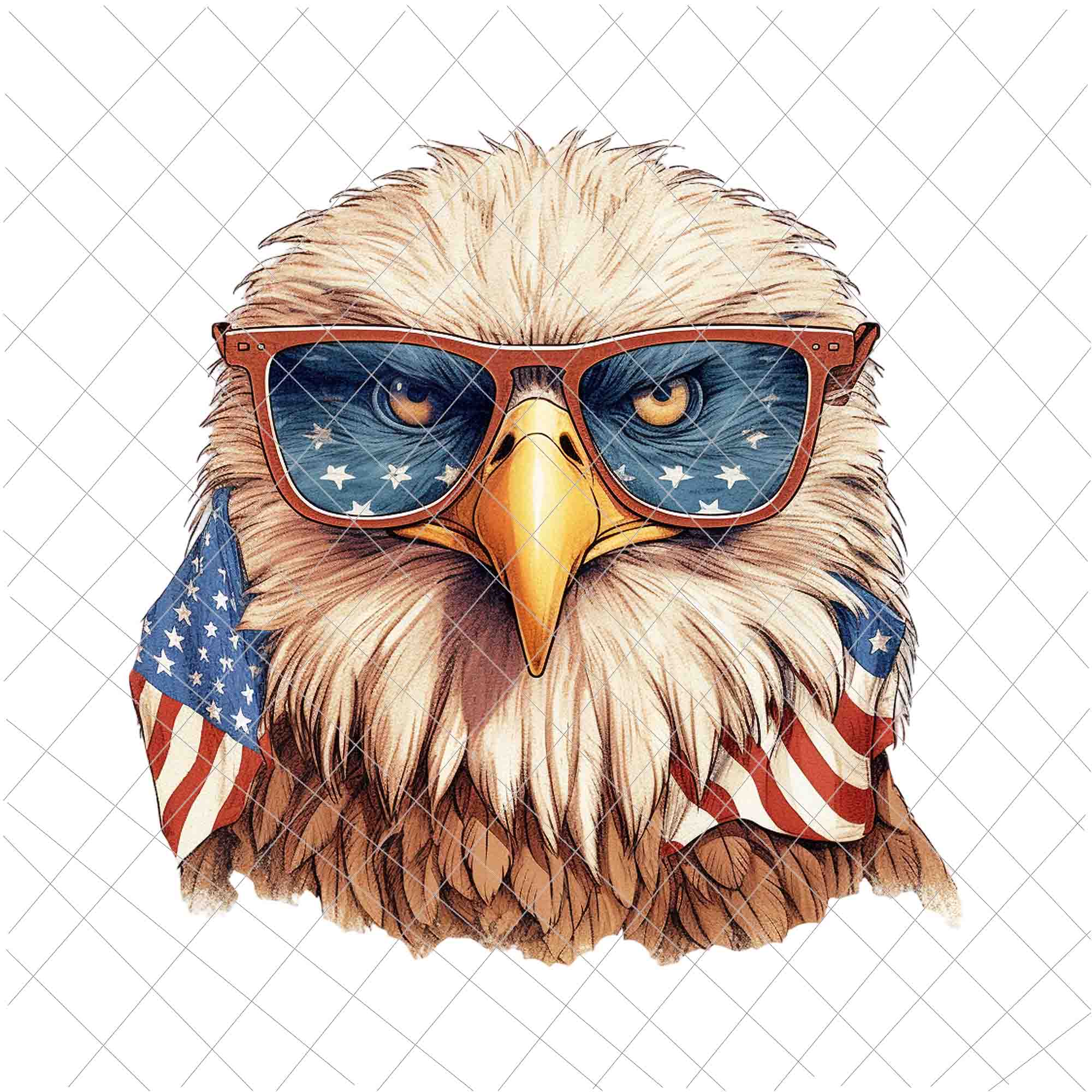 American Bald Eagle Mullet 4th Of July Png, American Eagle Png, Eagle ...