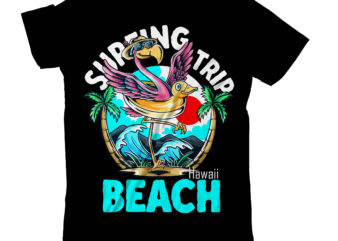 Surfing Trip Hawai Beach T-Shirt Design, Surfing Trip Hawai Beach Vector T-Shirt Design On Sale, Summer T-Shirt Design, Summer Vector T-Shirt Design, vector for t-shirt bundle , Hello Summer T-Shirt