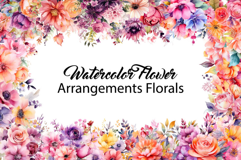 Watercolor Flower Arrangements Florals