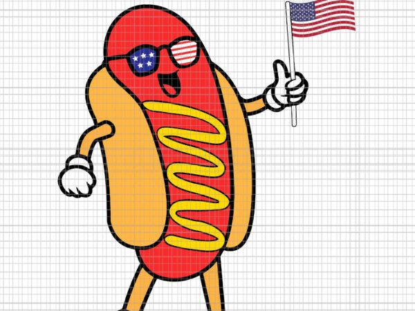 4th of july hot dog svg, hotdog 4th of july svg, hot dog flag svg