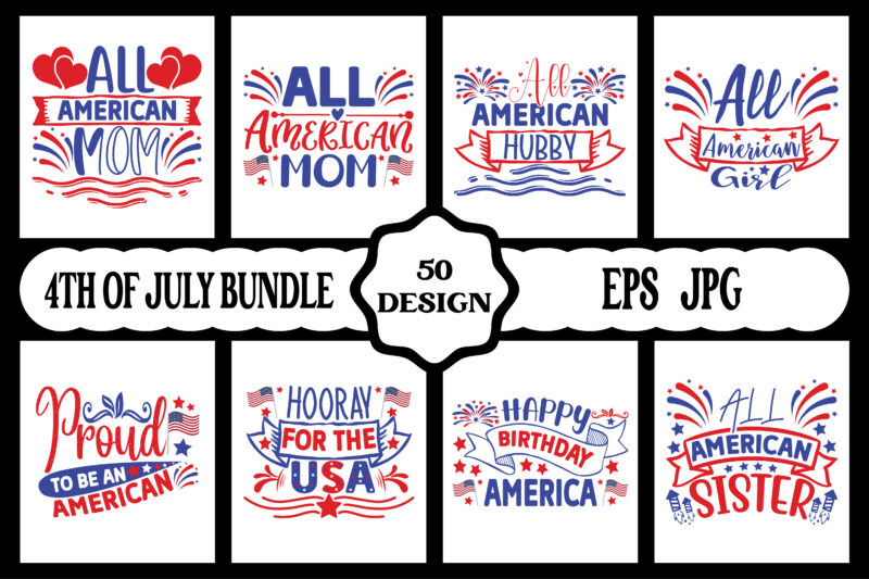 4th of July SVG Bundle, July 4th SVG, Fourth of July svg, America svg, USA Flag svg, Patriotic, Independence Day Shirt, Cut File Cricut