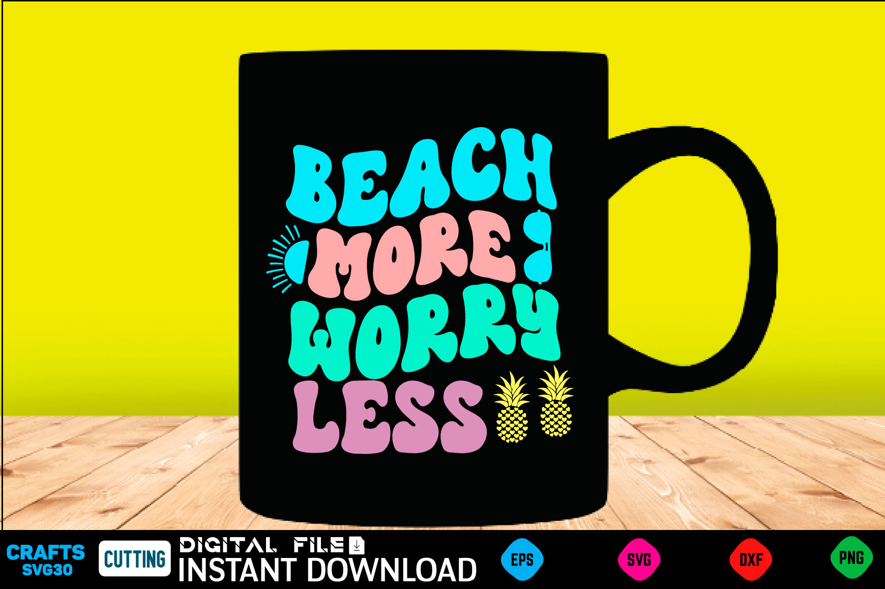 Beach More Worry Less Svg Retro Design Summer Retro Svg Bundle Retro Summer Svg Bundle Groovy 5691