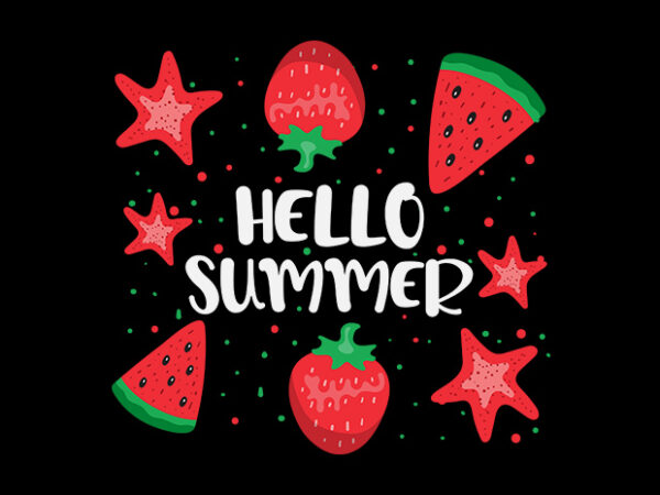 Hello summer graphic t shirt