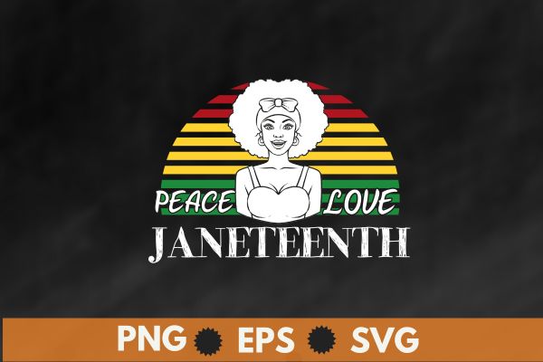 peace love Juneteenth flag afro tee shirt design vector,Juneteenth, African, American