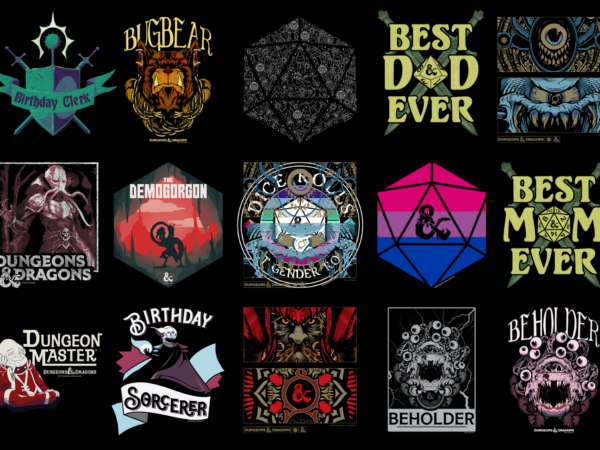 15 dungeons and dragons shirt designs bundle for commercial use part 1, dungeons and dragons t-shirt, dungeons and dragons png file, dungeons and dragons digital file, dungeons and dragons gift,