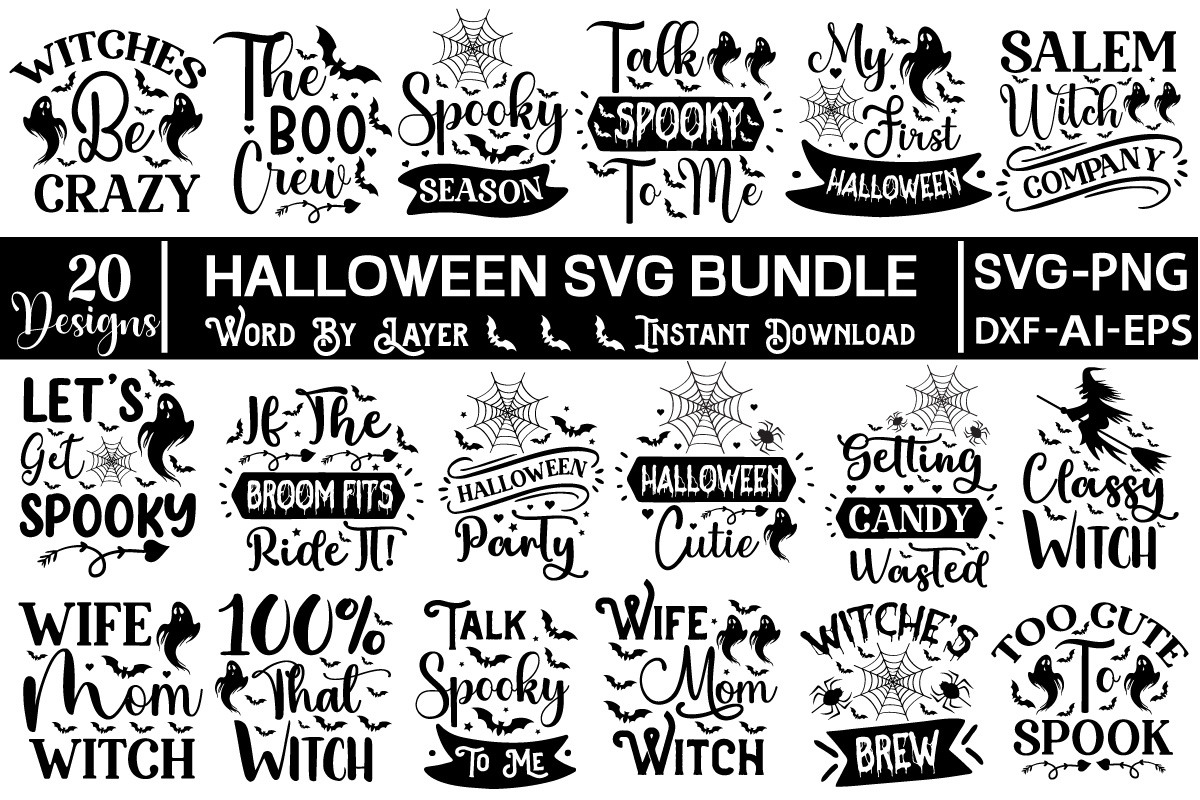 Halloween SVG Bundle HALLOWEEN SVG Bundle, HALLOWEEN Clipart, Halloween ...