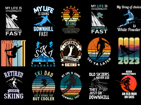 15 downhill skiing shirt designs bundle for commercial use part 3, downhill skiing t-shirt, downhill skiing png file, downhill skiing digital file, downhill skiing gift, downhill skiing download, downhill skiing design