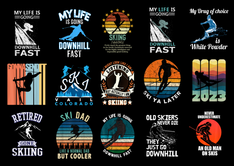 15 Downhill Skiing Shirt Designs Bundle For Commercial Use Part 3, Downhill Skiing T-shirt, Downhill Skiing png file, Downhill Skiing digital file, Downhill Skiing gift, Downhill Skiing download, Downhill Skiing design