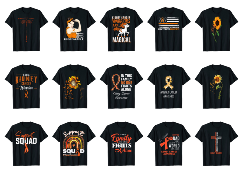 15 Kidney Cancer Shirt Designs Bundle For Commercial Use Part 4, Kidney Cancer T-shirt, Kidney Cancer png file, Kidney Cancer digital file, Kidney Cancer gift, Kidney Cancer download, Kidney Cancer design