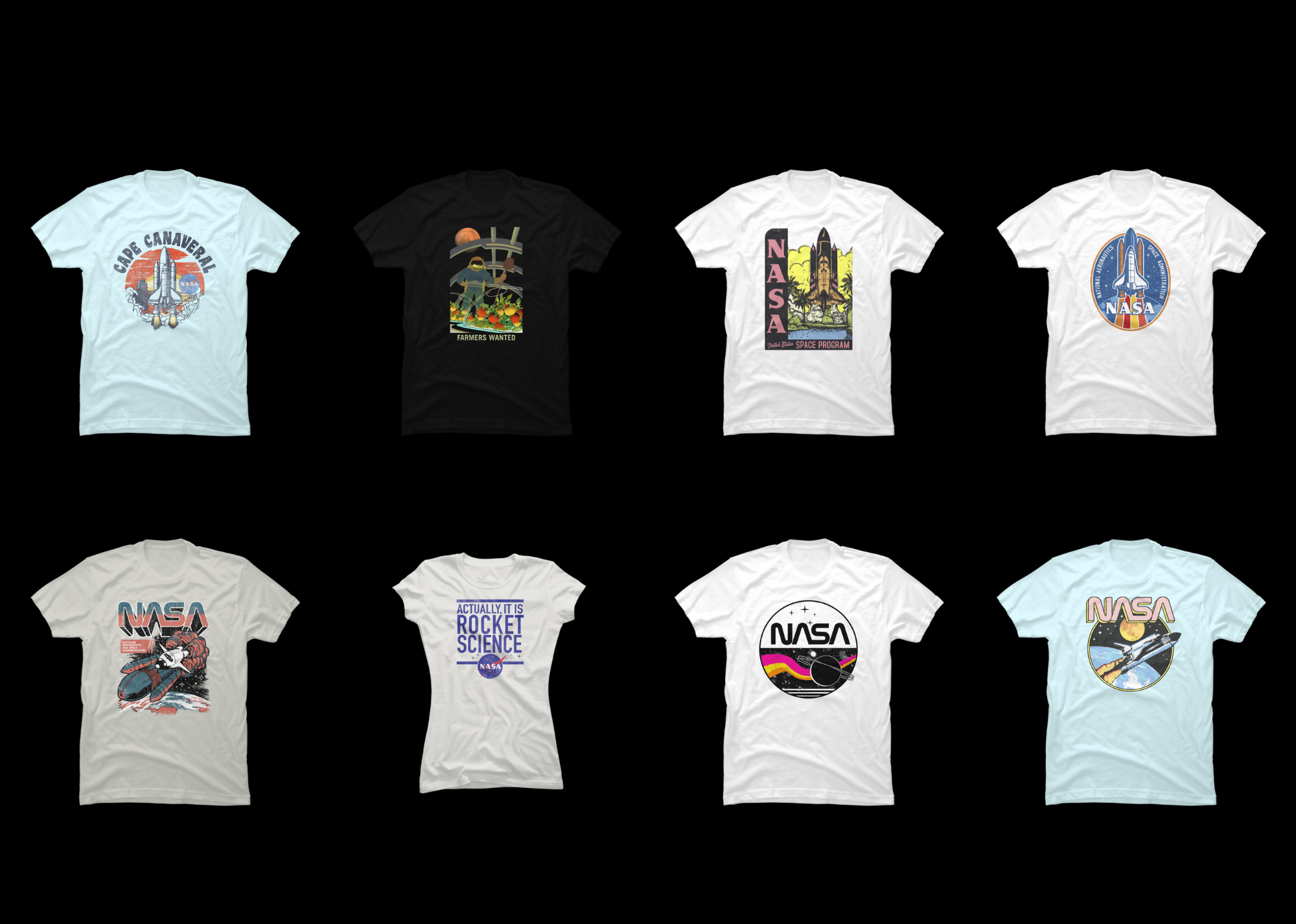 8 NASA shirt Designs Bundle For Commercial Use Part 7, NASA T-shirt ...