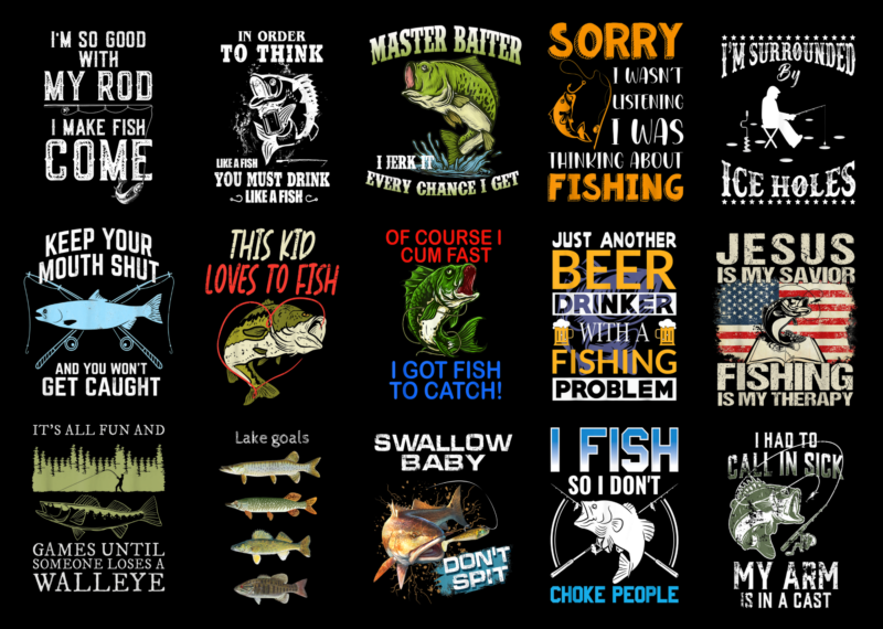 15 Fishing shirt Designs Bundle For Commercial Use Part 3, Fishing T-shirt,  Fishing png file, Fishing digital file, Fishing gift, Fishing download,  Fishing design - Buy t-shirt designs