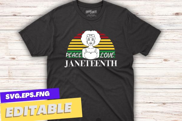 Peace love juneteenth flag afro tee shirt design vector,juneteenth, african, american