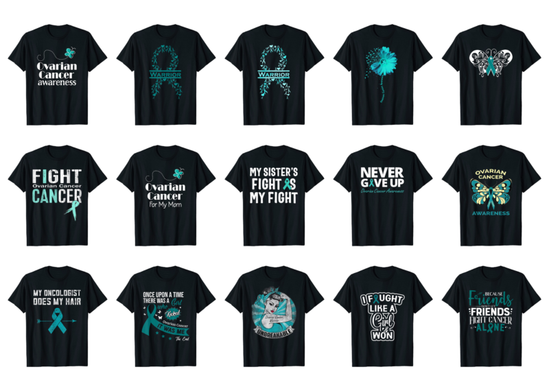 15 Ovarian Cancer Awareness Shirt Designs Bundle For Commercial Use Part 4, Ovarian Cancer Awareness T-shirt, Ovarian Cancer Awareness png file, Ovarian Cancer Awareness digital file, Ovarian Cancer Awareness gift,