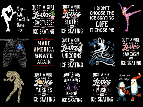 15 ice skating shirt designs bundle for commercial use part 3, ice skating t-shirt, ice skating png file, ice skating digital file, ice skating gift, ice skating download, ice skating design